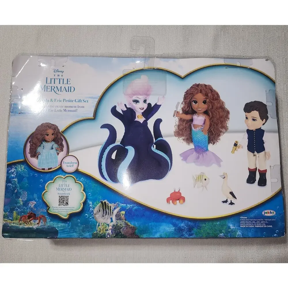 The little mermaid  Ariel, Ursula and Eric petite gift set